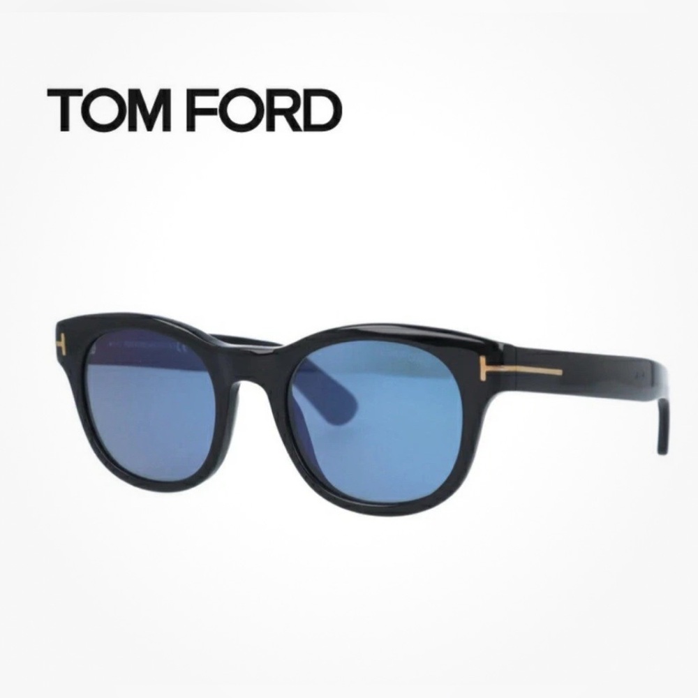 Tom Ford FISHER TF531 01V Photochromatic Shiny Black Frame Blue Lenses